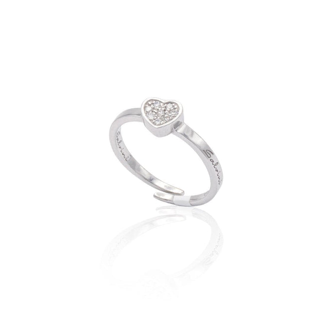 Anello Be Happy Cuore con Diamanti-Anelli-SALVINI- [SKU] -Gioielleria Granarelli