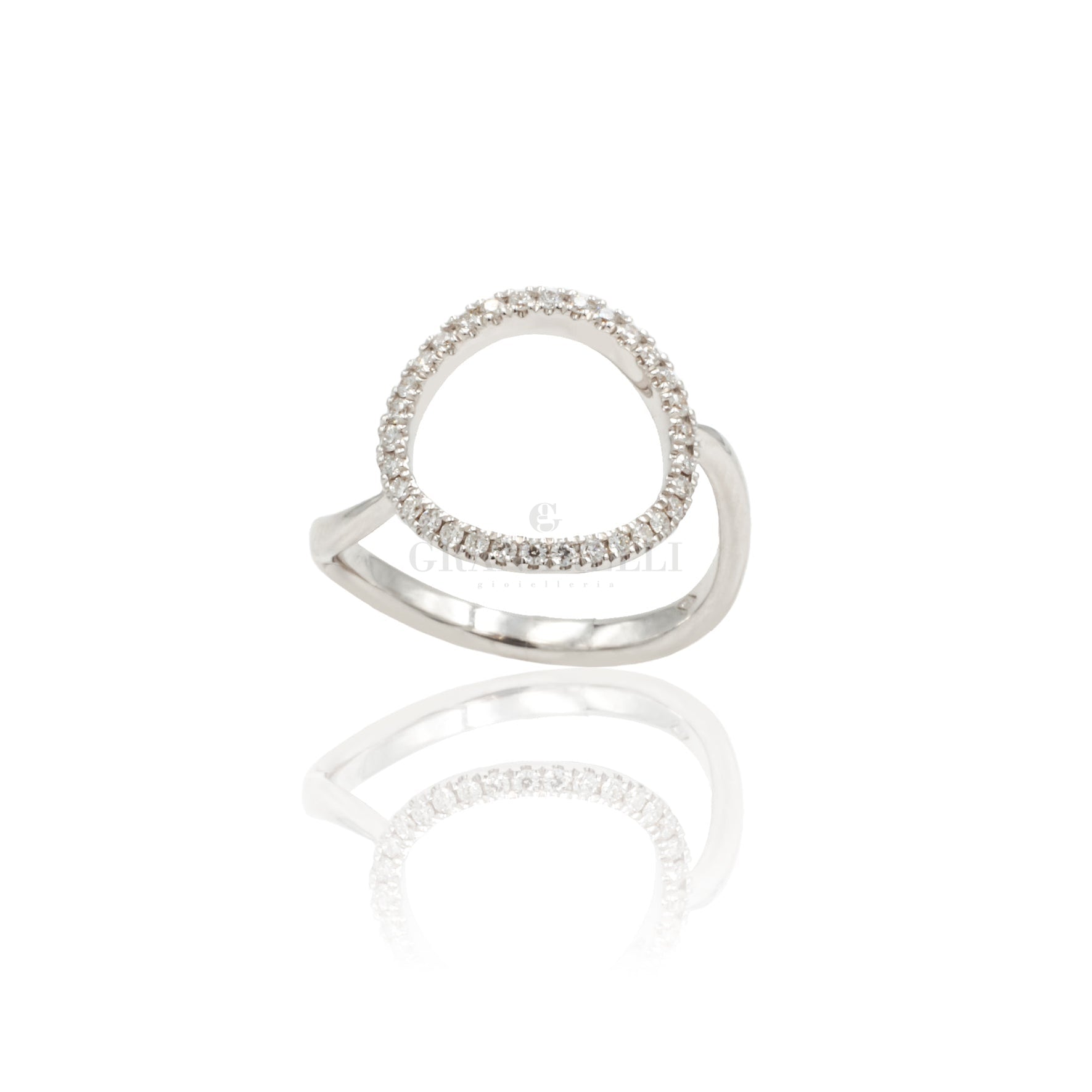 White diamond knots ring – Gioielleria Granarelli