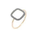 Anello Cocktail Polvere di Diamanti Grey Square-Anelli-PESAVENTO-52-Gioielleria Granarelli