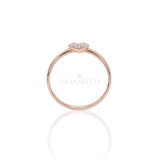 Anello Cuore Pavé di Diamanti in Oro Rosa-Anelli-CRIVELLI- [SKU] -Gioielleria Granarelli