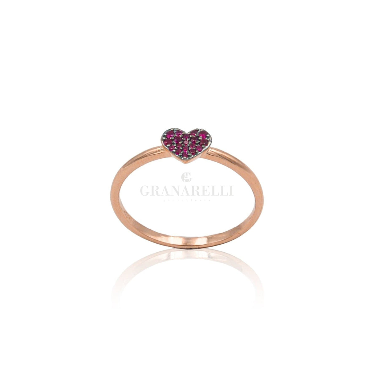 Anello Cuore Rubini-Anelli-CRIVELLI- [SKU] -Gioielleria Granarelli