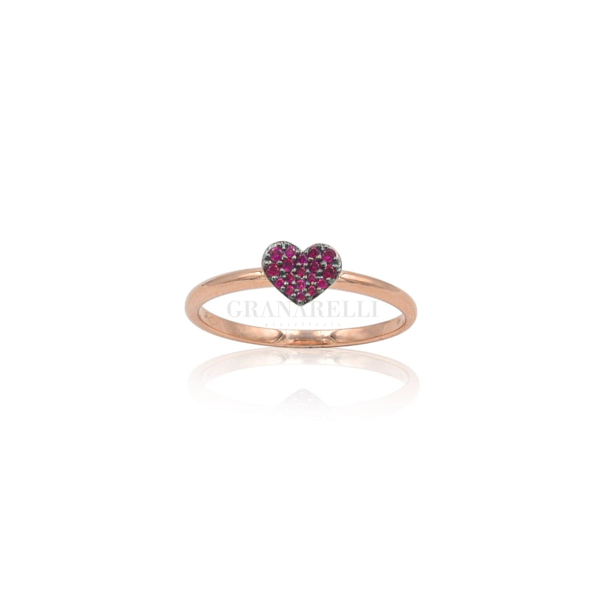 Anello Cuore Rubini-Anelli-CRIVELLI- [SKU] -Gioielleria Granarelli