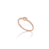 Anello Cuore con Diamanti Oro Rosa-Anelli-CRIVELLI- [SKU] -Gioielleria Granarelli