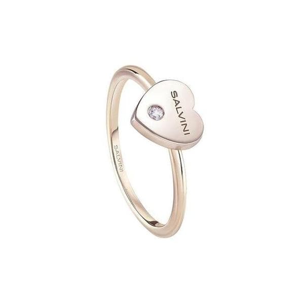 Anello Cuore e Diamantino-Anelli-SALVINI- [SKU] -Gioielleria Granarelli