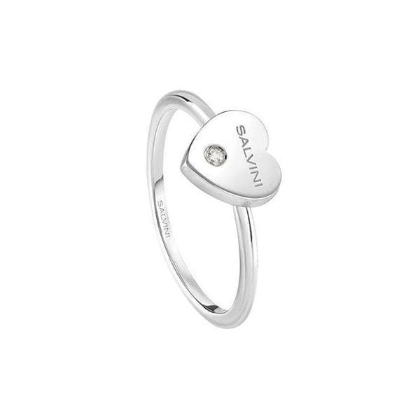 Anello Cuore e Diamantino-Anelli-SALVINI- [SKU] -Gioielleria Granarelli