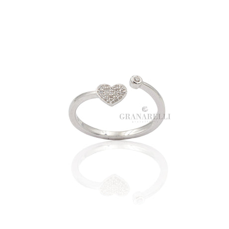 Anello Cuore pavé di diamanti in Oro Bianco-Anelli-CRIVELLI-13-Gioielleria Granarelli