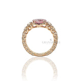 Anello Diamanti brown e Zaffiro Rosa in Oro Rosa-Anelli-CRIVELLI-Gioielleria Granarelli