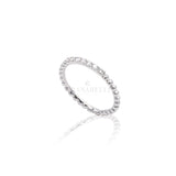 Anello Fedina Bollicine in Oro Bianco 7 Diamanti-Anelli-CRIVELLI- [SKU] -Gioielleria Granarelli