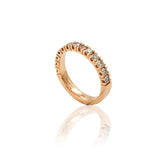 Anelli Anello Fedina Diamanti Brown 0.80kt in Oro Rosa GRANARELLI