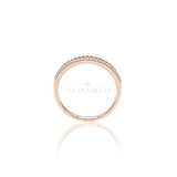 Anello Fedina Diamanti e Diamanti Brown in Oro Rosa-Anelli-CRIVELLI- [SKU] -Gioielleria Granarelli