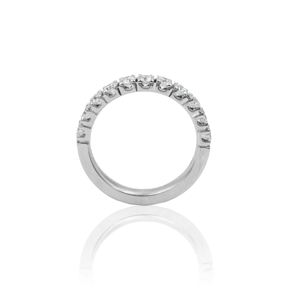 Anelli Anello Fedina con Diamanti 0.89kt in Oro Bianco GRANARELLI