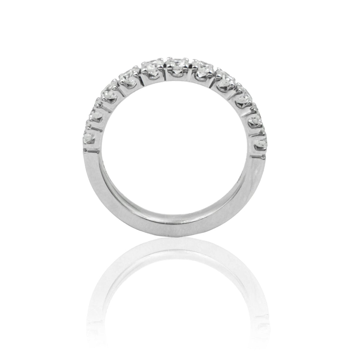 Anelli Anello Fedina con Diamanti 0.89kt in Oro Bianco GRANARELLI