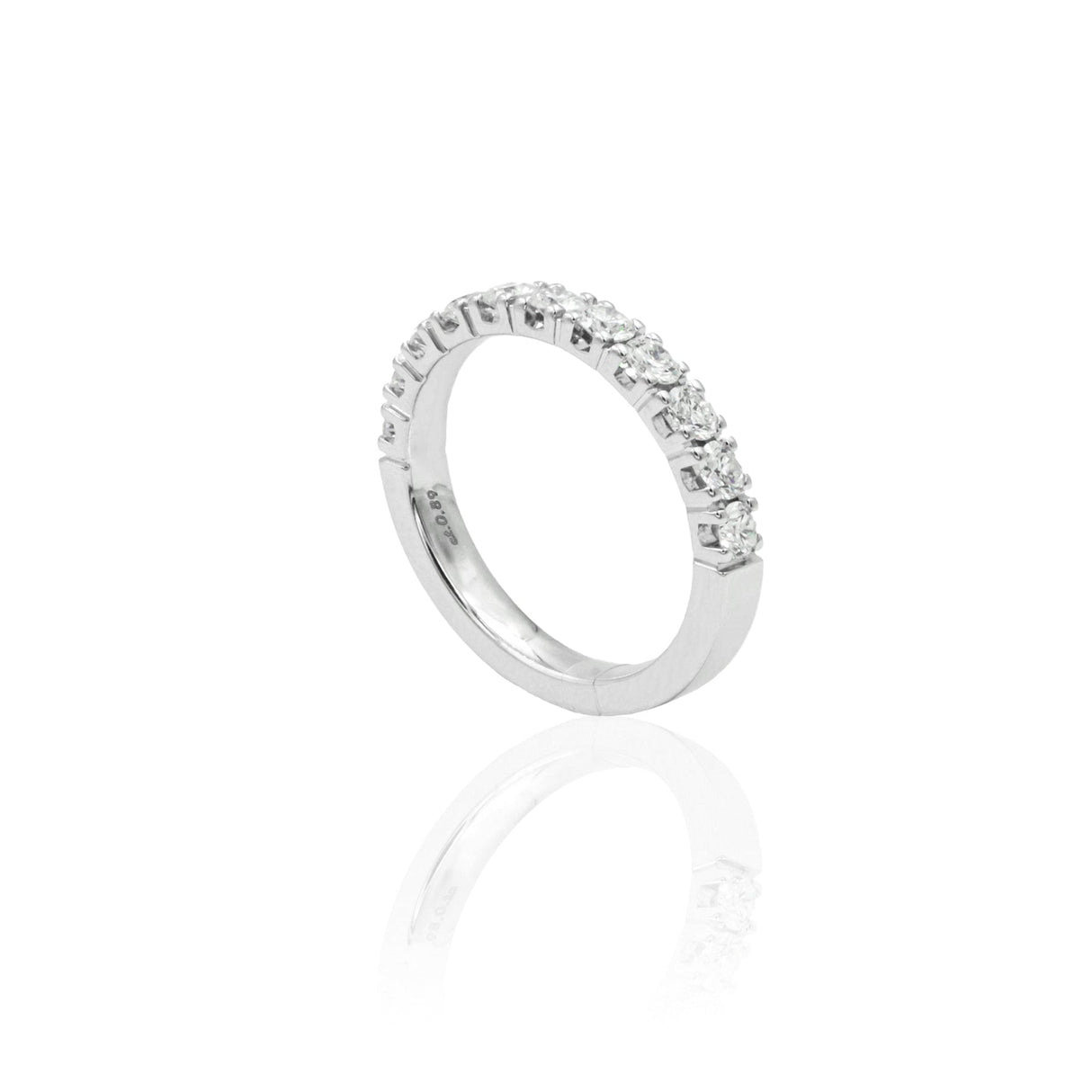 Anello Fedina Half Eternity Diamanti 0.81kt-Anelli-GRANARELLI-Gioielleria Granarelli