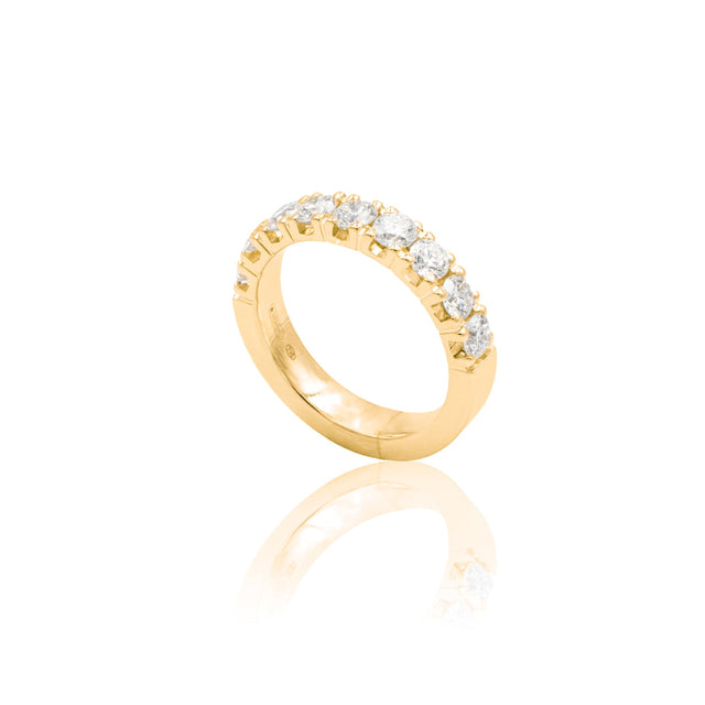 Anello Fedina con Diamanti 1.04kt in Oro Giallo-Anelli-GRANARELLI-13-Gioielleria Granarelli