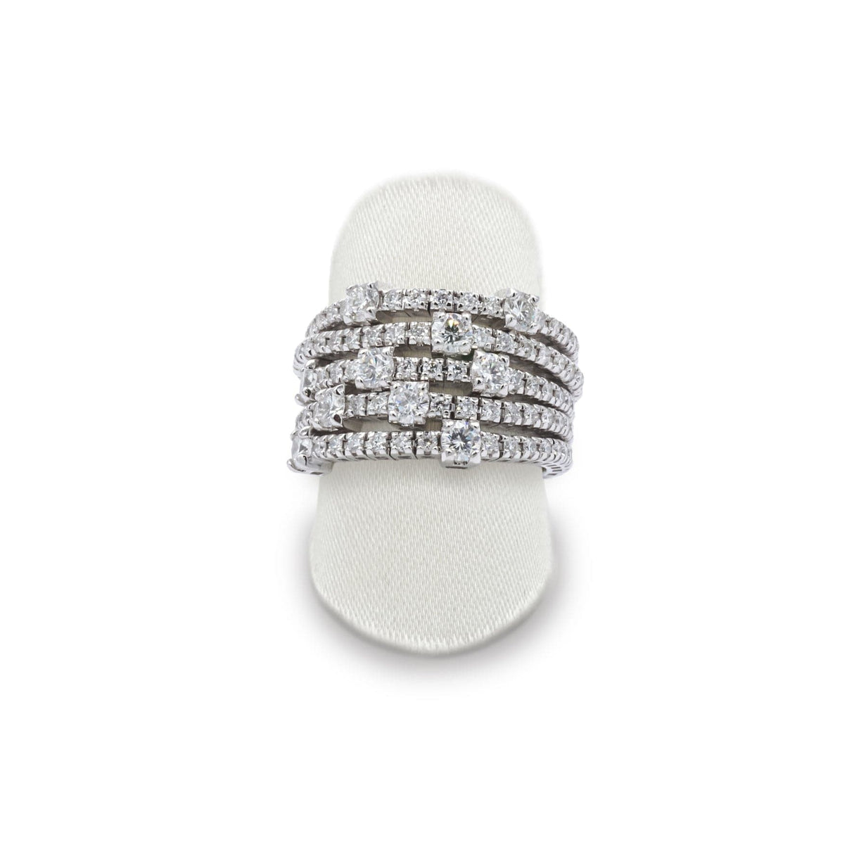 Anello Firmamento Oro Bianco e Diamanti Bianchi-Anelli-CRIERI- [SKU] -Gioielleria Granarelli