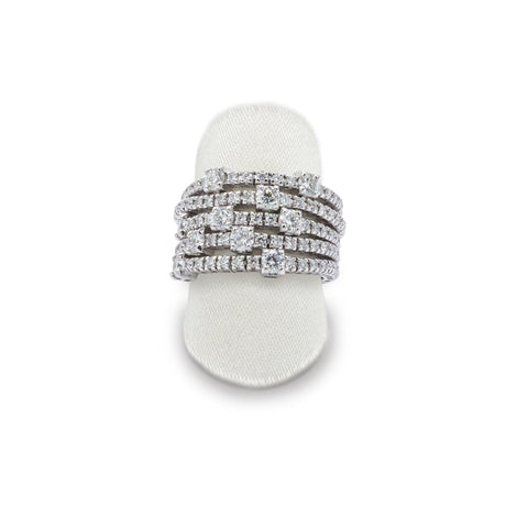 Anello Firmamento Oro Bianco e Diamanti Bianchi-Anelli-CRIERI- [SKU] -Gioielleria Granarelli