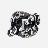 Anello Groumette Argento e Diamanti Brown-Anelli-MARIA E LUISA JEWELS- [SKU] -Gioielleria Granarelli