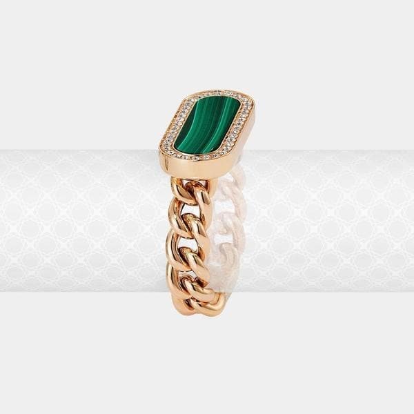 Anello Groumette Malachite-Anelli-CRIVELLI- [SKU] -Gioielleria Granarelli