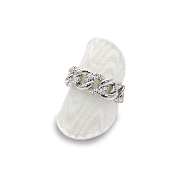 Anello Groumette in Oro Bianco e Diamanti-Anelli-CRIVELLI- [SKU] -Gioielleria Granarelli