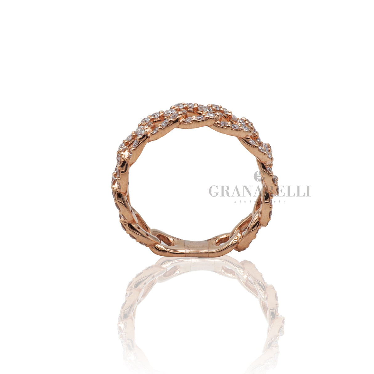 Anello Groumette rigida Diamanti in Oro Rosa-Anelli-CRIVELLI-Gioielleria Granarelli