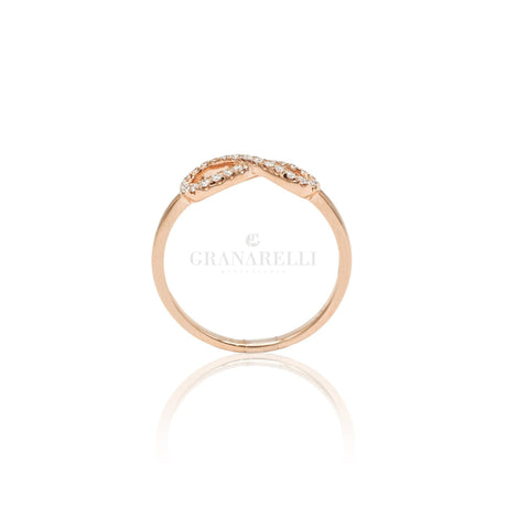 Anello Infinito Diamanti in Oro Rosa-Anelli-CRIVELLI- [SKU] -Gioielleria Granarelli