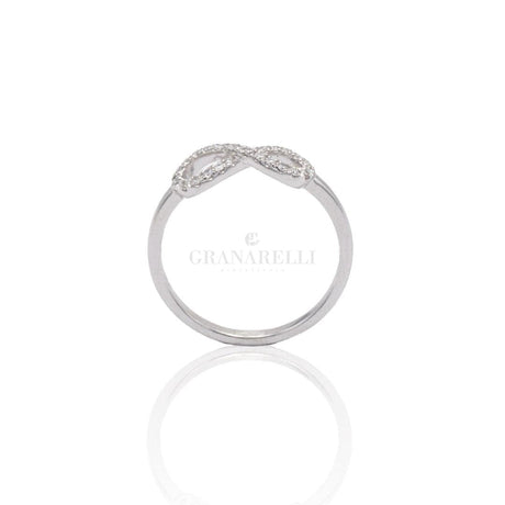 Anello Infinito in Oro Bianco e Diamanti-Anelli-CRIVELLI- [SKU] -Gioielleria Granarelli