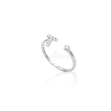 Anello Iniziale Lettera T con Diamanti Oro Bianco-Anelli-CRIVELLI- [SKU] -Gioielleria Granarelli