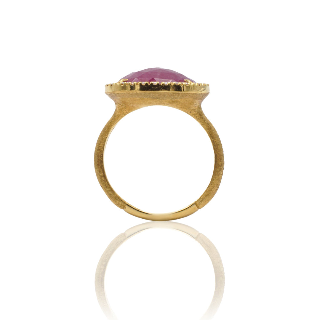 Anelli Anello Jaipur Zaffiro Rosa Diamanti BICEGO