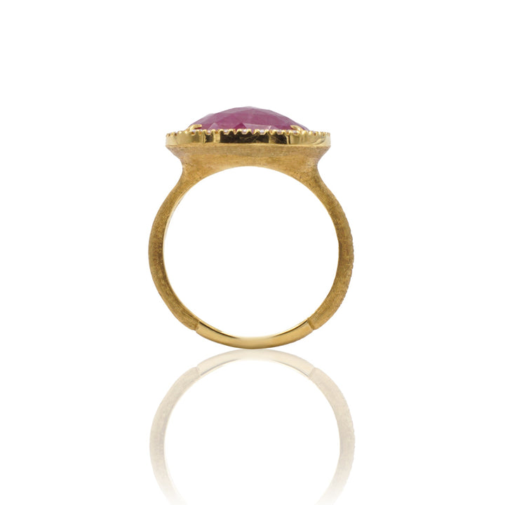 Anelli Anello Jaipur Zaffiro Rosa Diamanti BICEGO