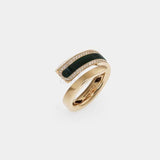 Anello Like Oro Rosa Malachite-Anelli-CRIVELLI- [SKU] -Gioielleria Granarelli