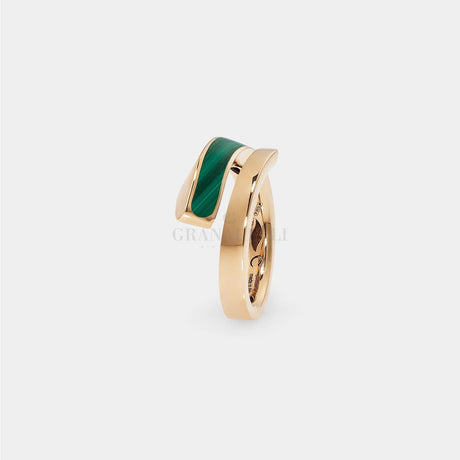 Anello Like Oro Rosa Malachite slim-Anelli-CRIVELLI- [SKU] -Gioielleria Granarelli