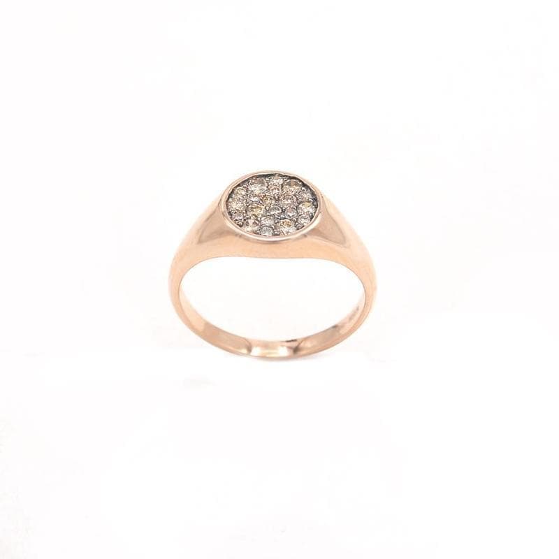 Anello Mini Pavé Oro Rosa-Anelli-BUONOCORE- [SKU] -Gioielleria Granarelli