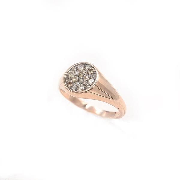 Anello Mini Pavé Oro Rosa-Anelli-BUONOCORE- [SKU] -Gioielleria Granarelli