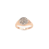 Anello Mini Pavé Oro Rosa-Anelli-BUONOCORE- [SKU] -Gioielleria Granarelli