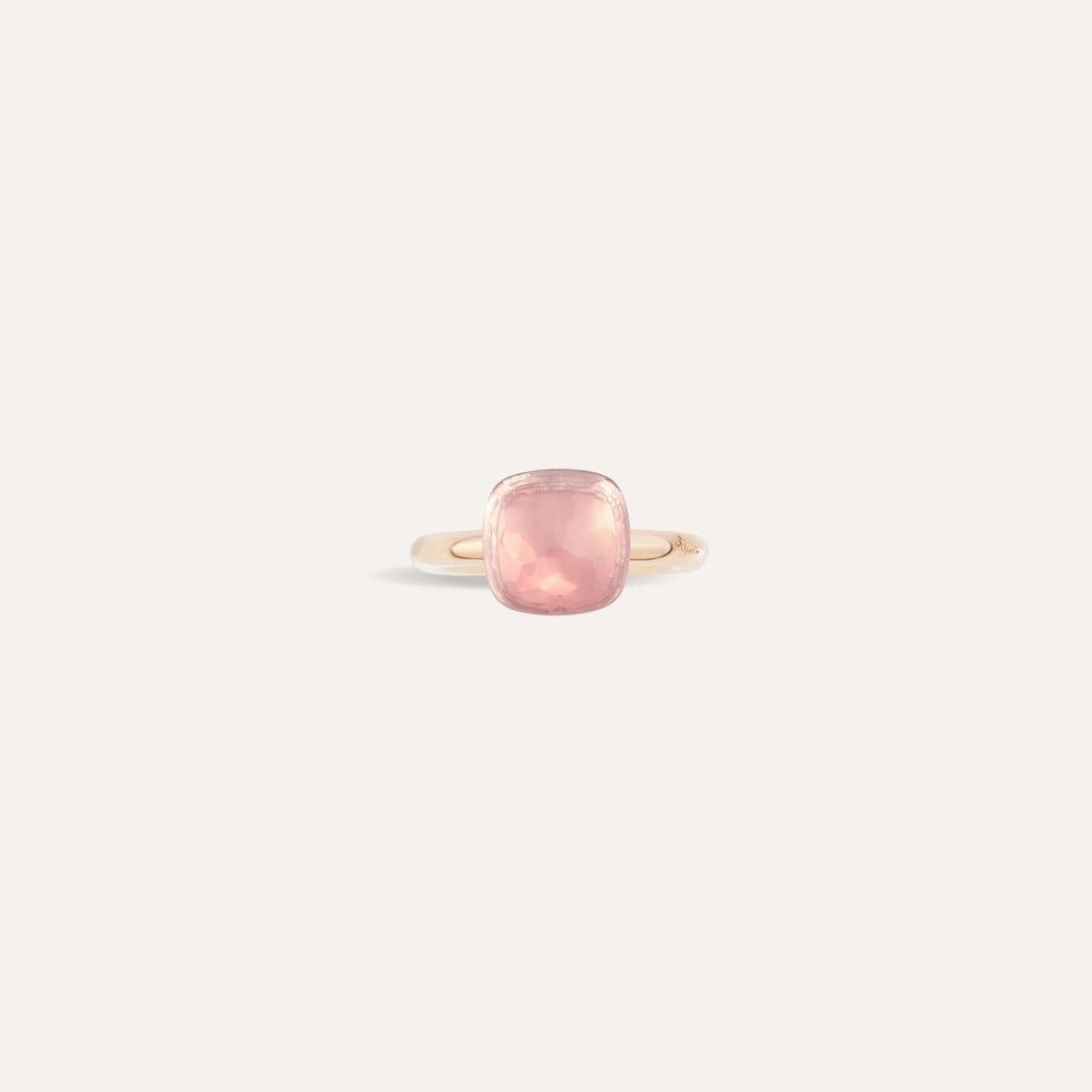 Anello Nudo Classic Oro Rosa e Quarzo Rosa-POMELLATO-PAA1100O6000000QR-53-Gioielleria Granarelli