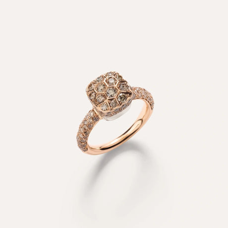 Anello Nudo Classic Solitaire Oro Rosa e Diamanti Brown-POMELLATO-PAC2028O6000DBR00-54-Gioielleria Granarelli