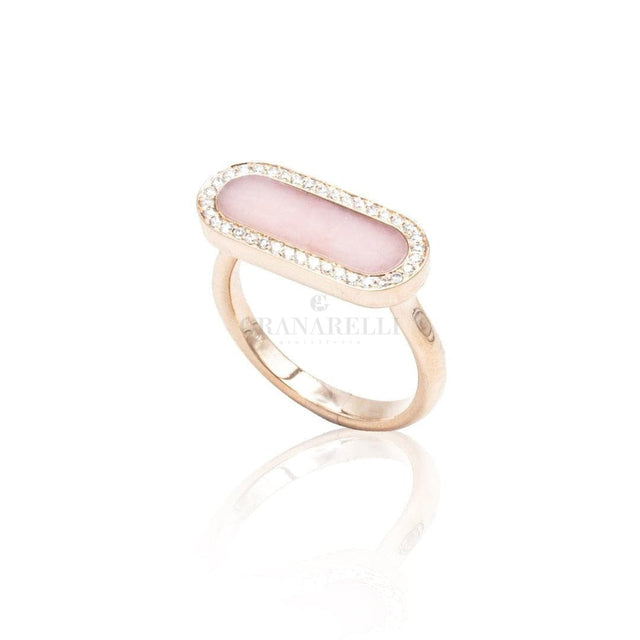 Anello Opale Rosa e Diamanti-Anelli-CRIVELLI- [SKU] -Gioielleria Granarelli