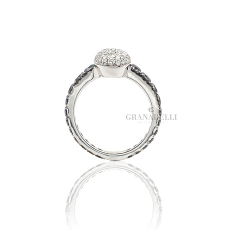 Anello Pavè Di Diamanti in Oro Bianco-Anelli-CRIVELLI-Gioielleria Granarelli