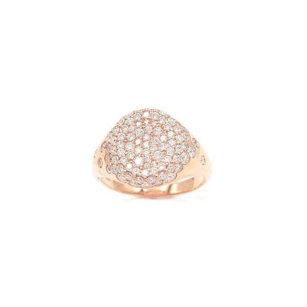 Anello Pavé Oro Rosa-Anelli-BUONOCORE- [SKU] -Gioielleria Granarelli