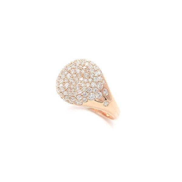 Anello Pavé Oro Rosa-Anelli-BUONOCORE- [SKU] -Gioielleria Granarelli