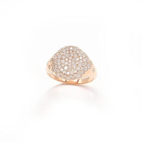 Anello Pavé Oro Rosa-Anelli-BUONOCORE- [SKU] -Gioielleria Granarelli