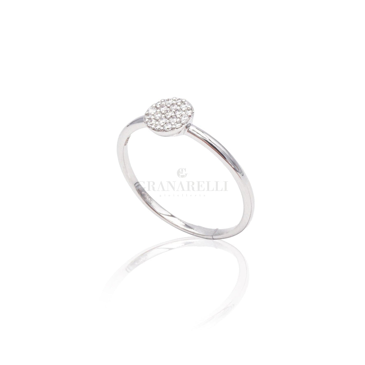 Anello Pavé di Diamanti in Oro Bianco-Anelli-CRIVELLI- [SKU] -Gioielleria Granarelli