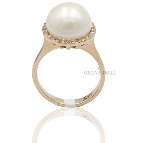 Anello Perla in Oro Rosa-Anelli-GRANARELLI-Gioielleria Granarelli