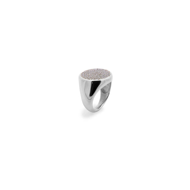 Anello Scudo Pavè Silver-Anelli-RUE DES MILLE-Gioielleria Granarelli