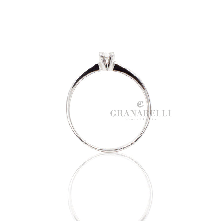 Anello Solitario 0.07kt in Oro Bianco-CRIVELLI-193-sl036-Gioielleria Granarelli