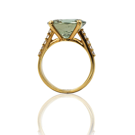 Anello Solitario Ametista Verde in Oro Giallo-Anelli-CRIVELLI-15-Gioielleria Granarelli