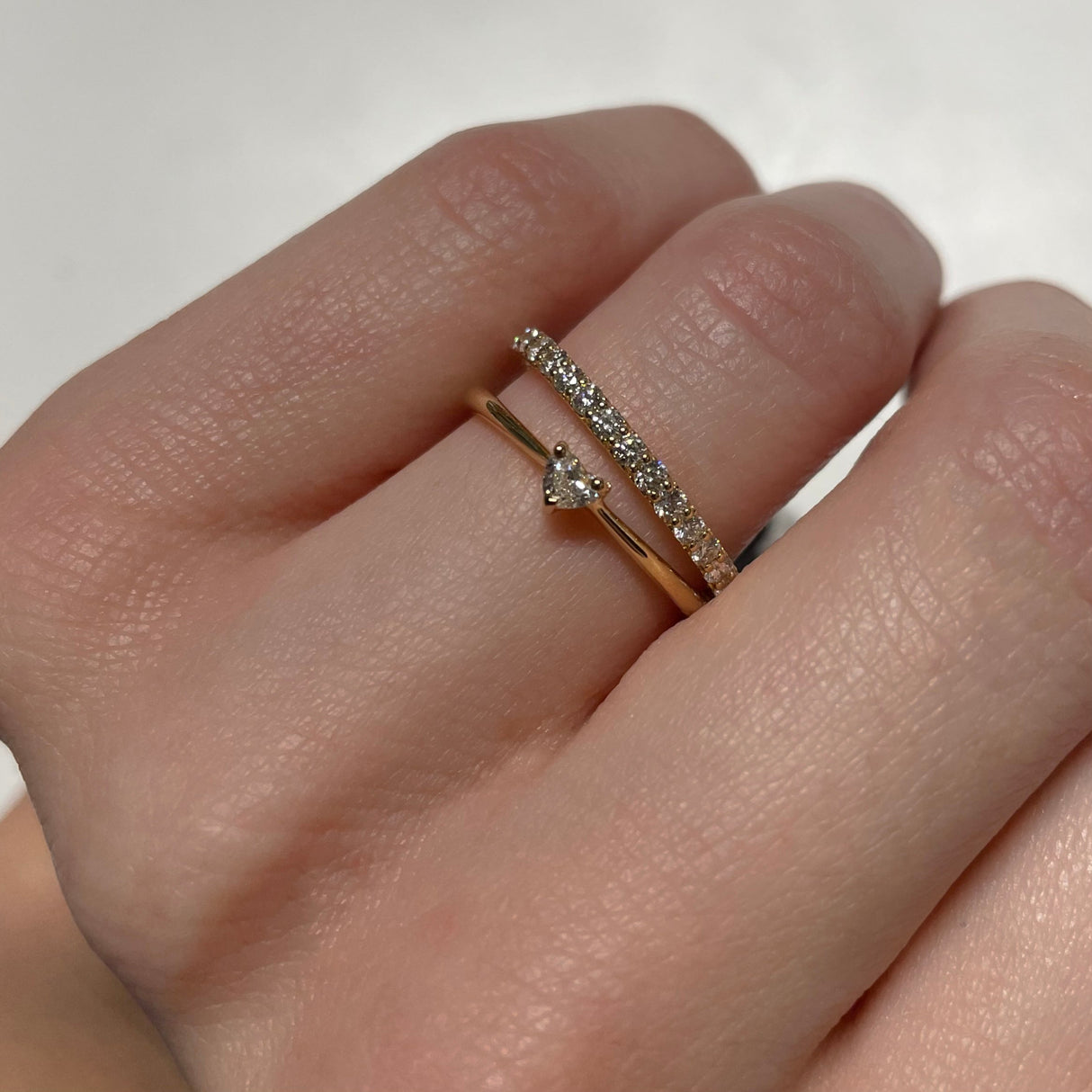 Anello Solitario Diamante taglio Cuore 0.13kt Oro Giallo-Anelli-RECARLO-14-Gioielleria Granarelli