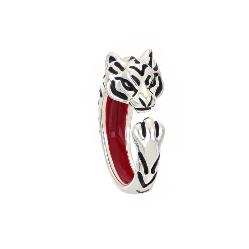 Anello Tigre Argento Lucido-Anelli-MAMAN ET SOPHIE- [SKU] -Gioielleria Granarelli