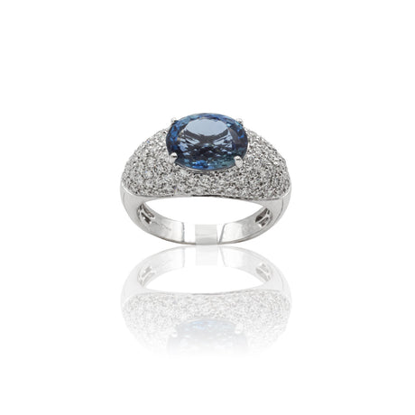 Anello Topazio London in Oro Bianco e Diamanti-Anelli-GRANARELLI-13-Gioielleria Granarelli