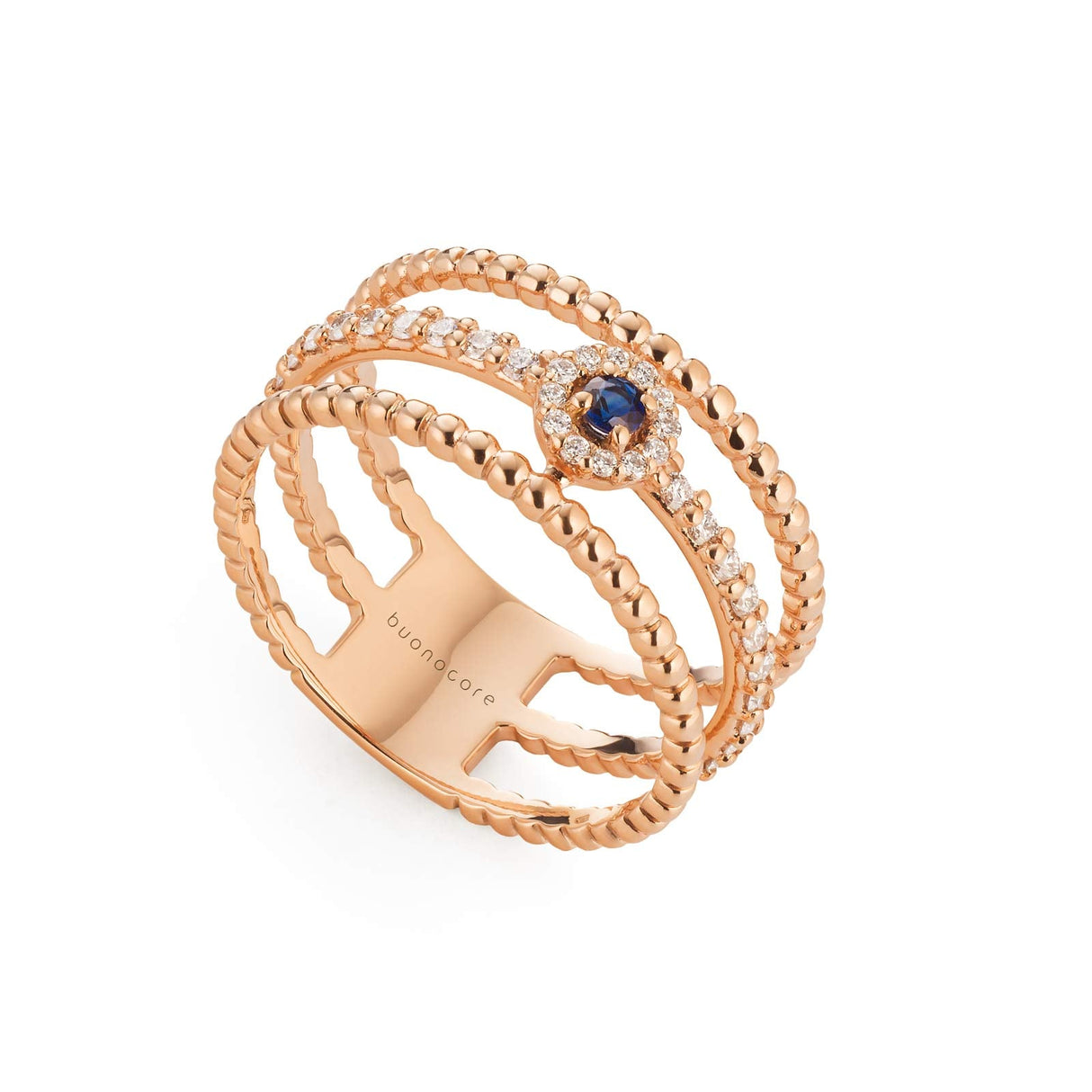 Fedine Zaffiri Anello Fedina Con Zaffiri E Diamanti Miluna